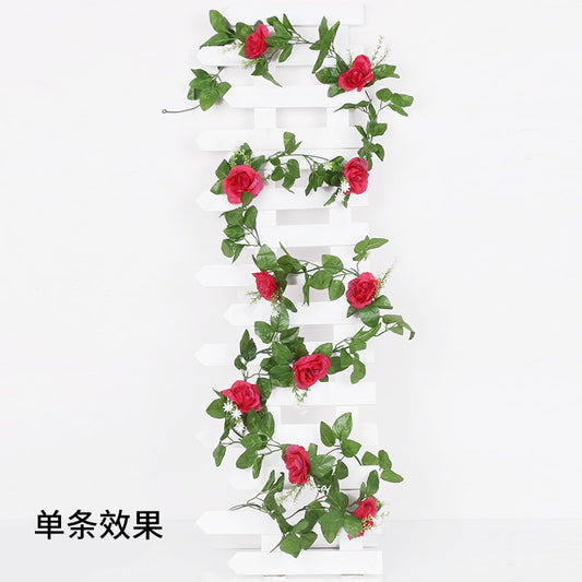 Artificial Rose Vine Garland - 10 Head Wedding Floral Decor