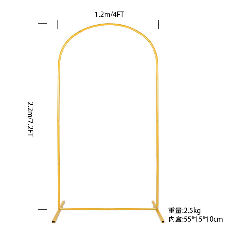 Half Moon Metal Balloon Arch Frame - Wedding & Event Backdrop Stand