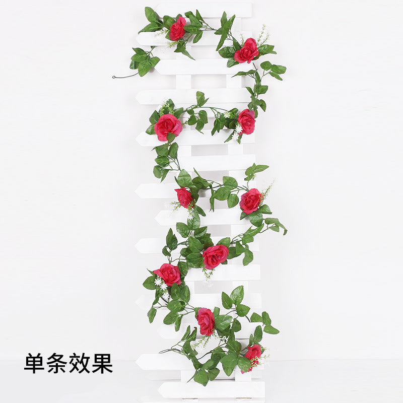 Artificial Rose Vine Garland - 10 Head Wedding Floral Decor