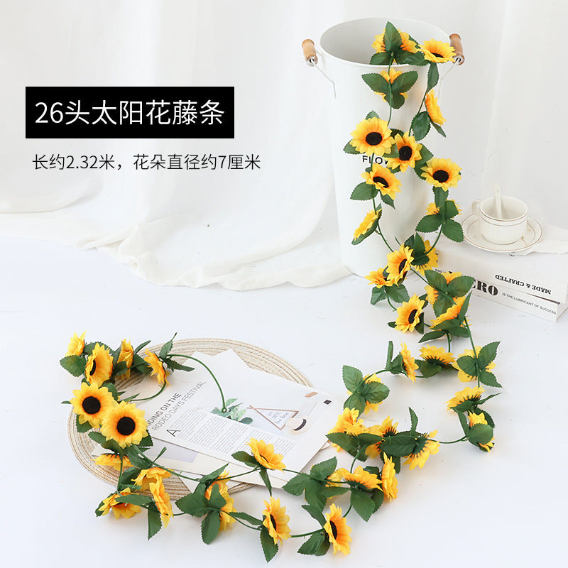 Artificial Sunflower Vine Garland - Wedding & Party Floral Decor