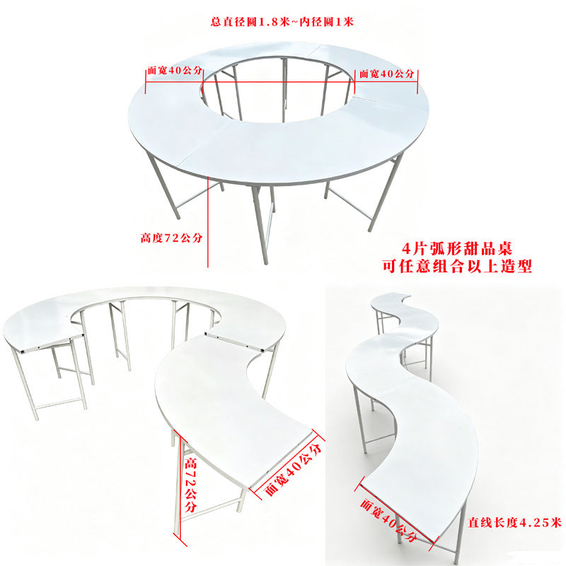 White Metal Dessert Table Stand - Wedding Party Display Panels