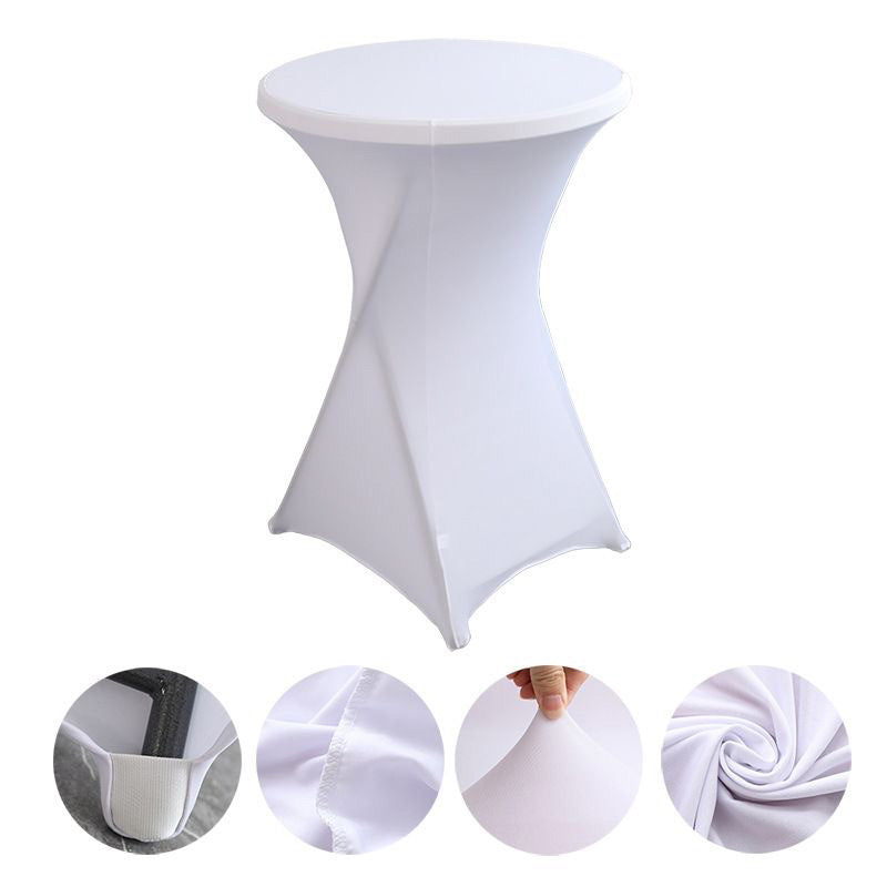 Stretch Cocktail Table Cover - 60cm Round Wedding Bar Tablecloth
