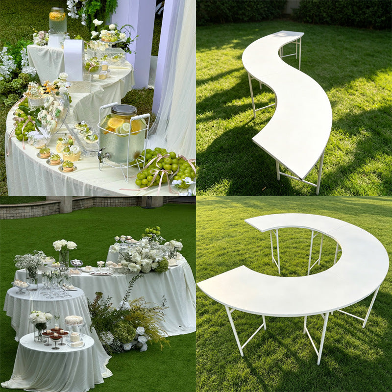 White Metal Dessert Table Stand - Wedding Party Display Panels