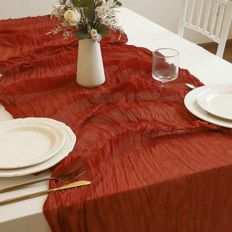 Boho Gauze Cheesecloth Table Runner - 90 x 300cm Wedding Decor