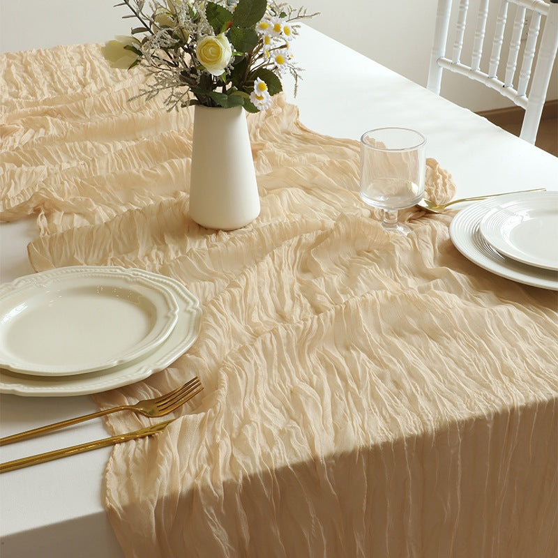 Boho Gauze Cheesecloth Table Runner - 90 x 300cm Wedding Decor