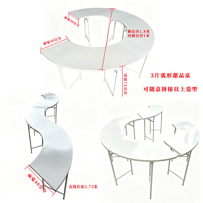 White Metal Dessert Table Stand - Wedding Party Display Panels