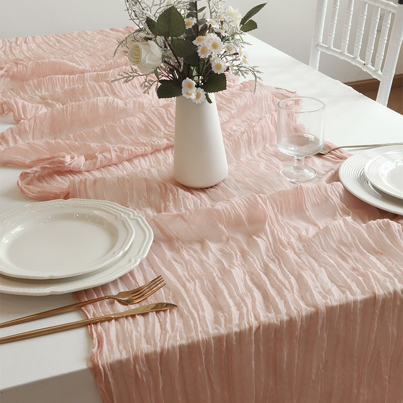 Boho Gauze Cheesecloth Table Runner - 90 x 300cm Wedding Decor