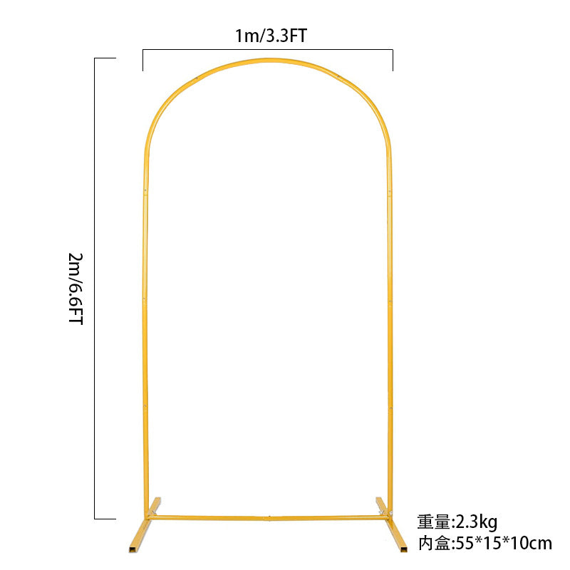 Half Moon Metal Balloon Arch Frame - Wedding & Event Backdrop Stand