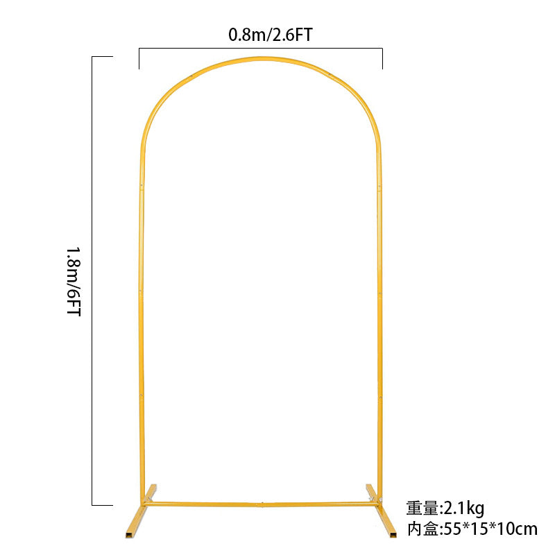 Half Moon Metal Balloon Arch Frame - Wedding & Event Backdrop Stand