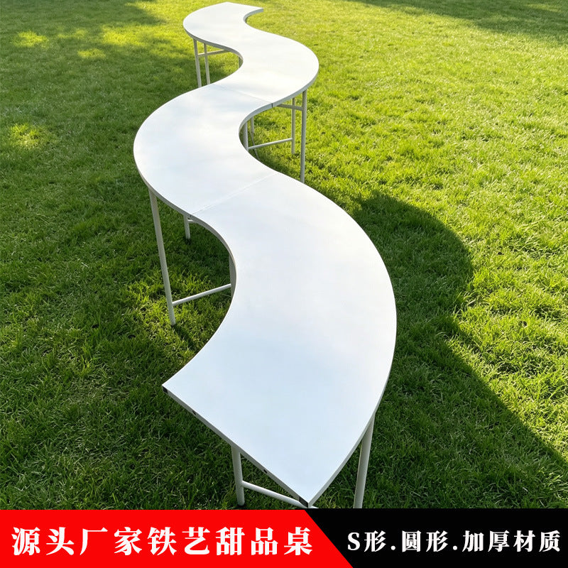 White Metal Dessert Table Stand - Wedding Party Display Panels