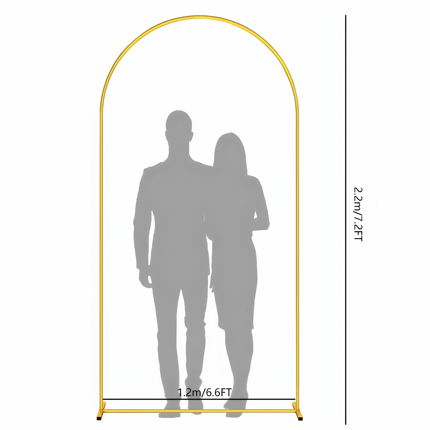Half Moon Metal Balloon Arch Frame - Wedding & Event Backdrop Stand