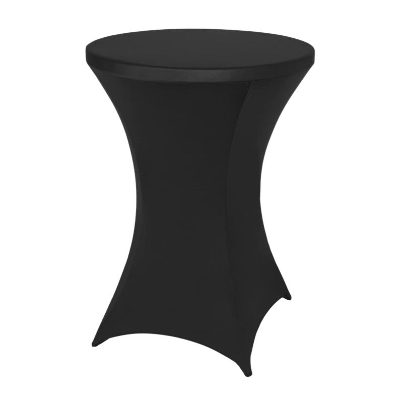 Stretch Cocktail Table Cover - 60cm Round Wedding Bar Tablecloth