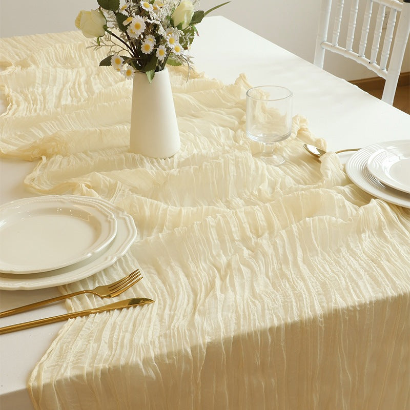 Boho Gauze Cheesecloth Table Runner - 90 x 300cm Wedding Decor