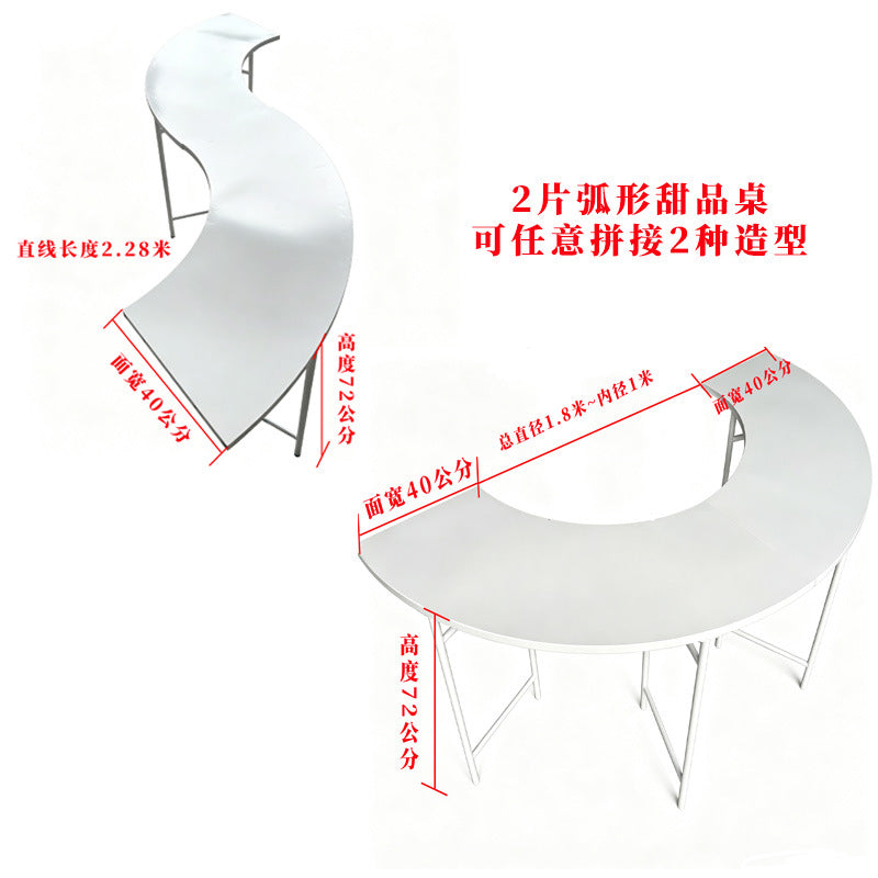 White Metal Dessert Table Stand - Wedding Party Display Panels