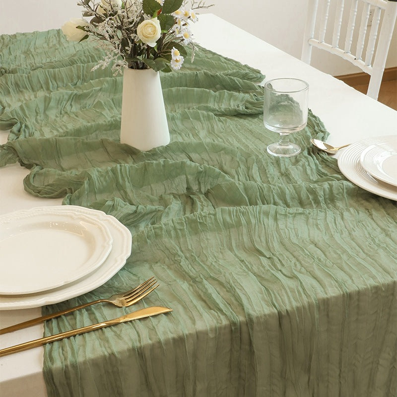 Boho Gauze Cheesecloth Table Runner - 90 x 300cm Wedding Decor