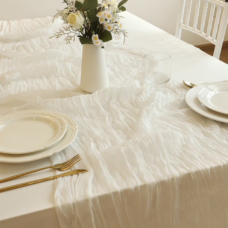 Boho Gauze Cheesecloth Table Runner - 90 x 300cm Wedding Decor
