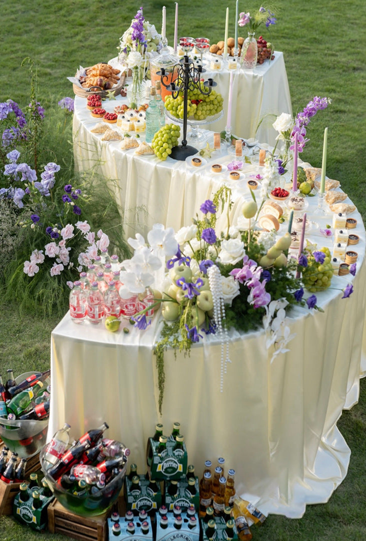 White Metal Dessert Table Stand - Wedding Party Display Panels