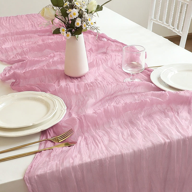 Boho Gauze Cheesecloth Table Runner - 90 x 300cm Wedding Decor